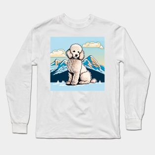 Support the Environment with Every Purchase - Poodle Mountain Design Long Sleeve T-Shirt